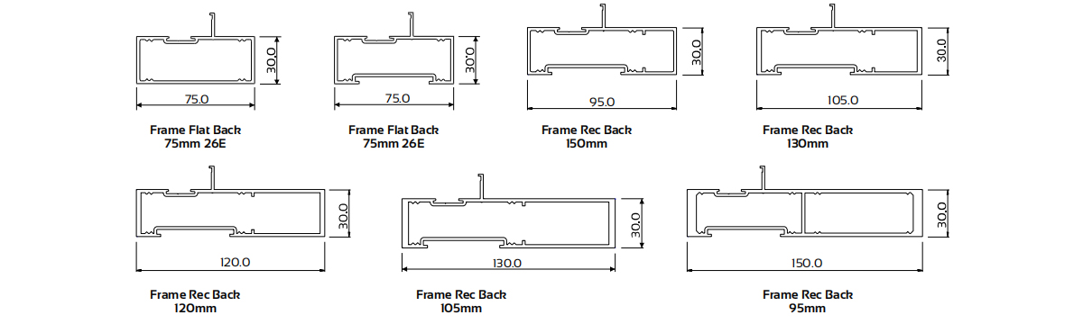 clip 44 doors aluminium profile dimensions