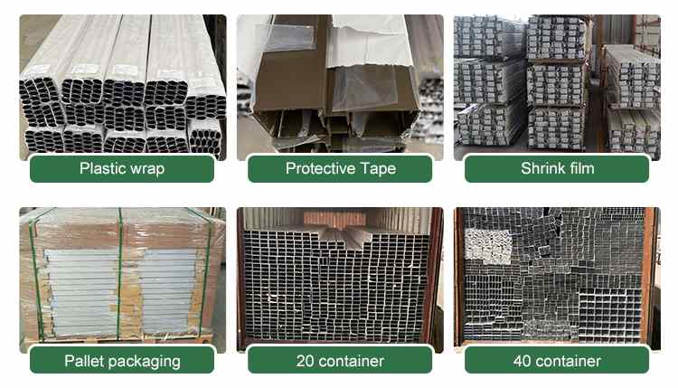 anodized aluminium profiles packing