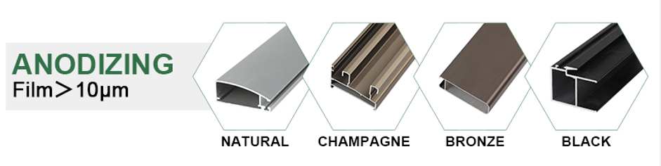 aluminium louver profile anodizing