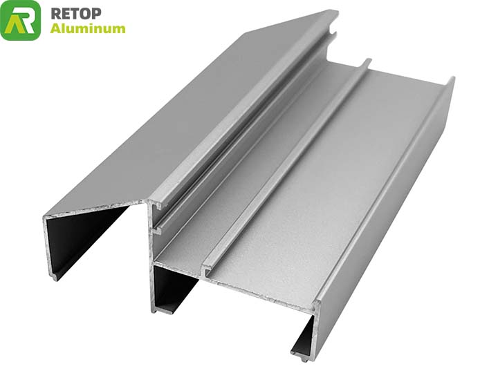 Matte anodised aluminium profiles