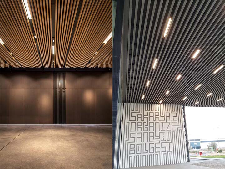 wood grain aluminum ceiling profiles