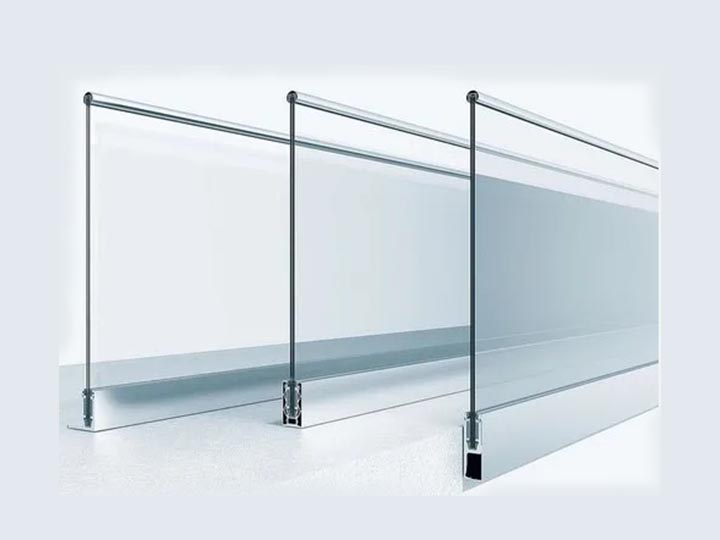 Glass balustrade aluminum profile